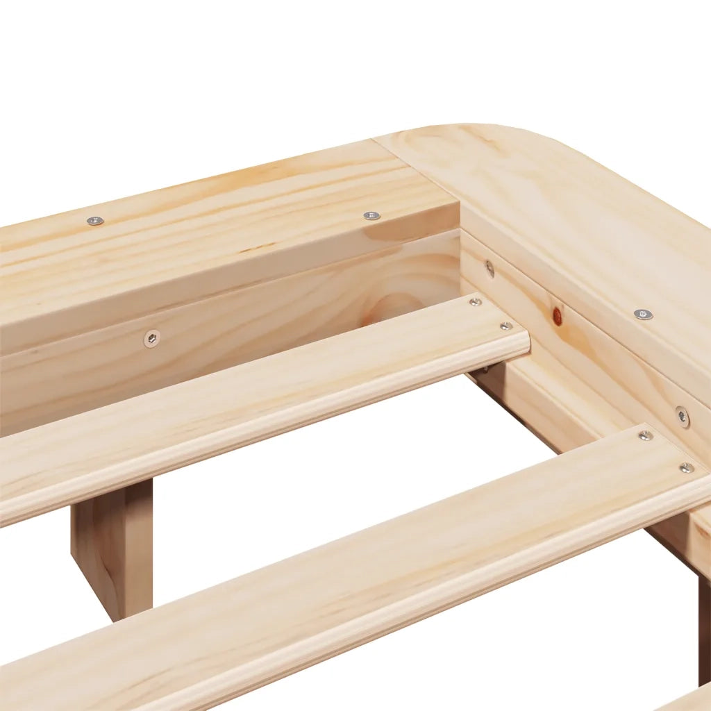 Letto senza Materasso-Struttura Letto 180x200 cm in Legno Massello di Pino 381139