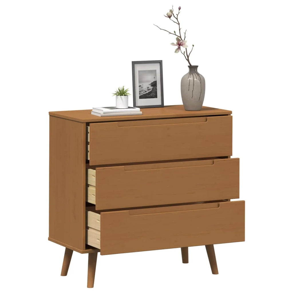 Cassettiera MOLDE Caramello 80 x 40 x 80 cm 42020936
