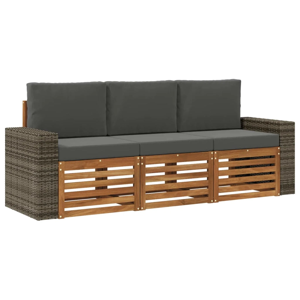 Set divani 3 pz Legno di Acacia Massello 3383978