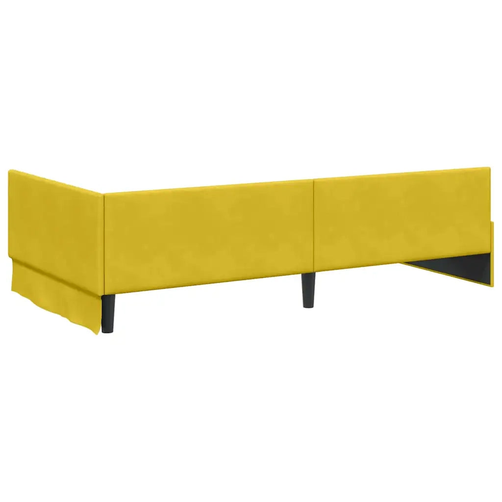 Struttura Letto Angolare con Materasso 2 pcs Giallo Velluto 3393650