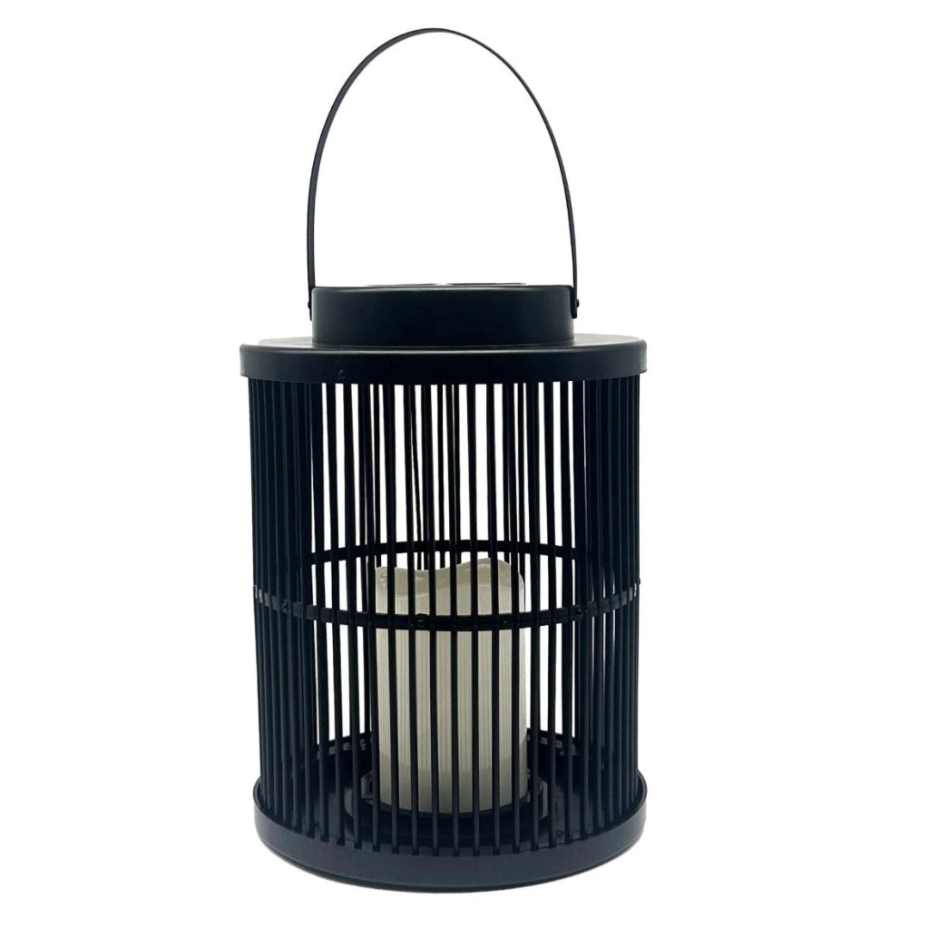 Lanterna solare LED 25cm nera luce calda IP44 Polux