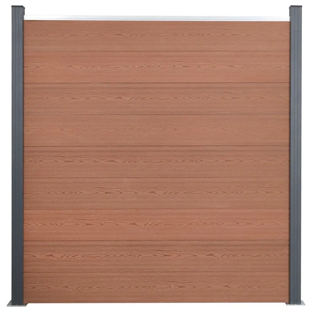 Set Pannello di Recinzione Marrone 353x186 cm in WPC 3211830
