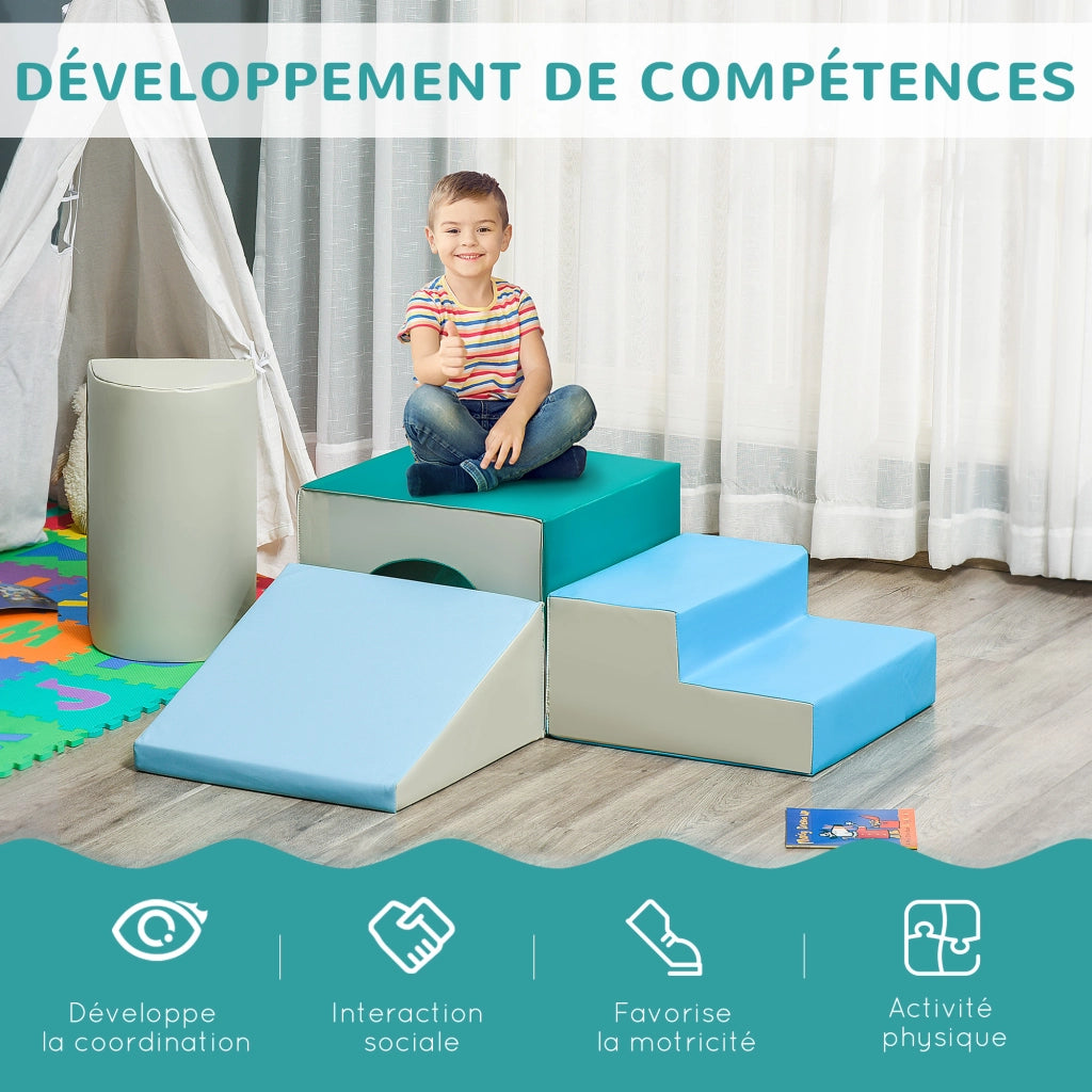 Set moduli motricit¨¤ 4 pezzi ¨C Xylo ¨C schiuma EPE multicolore per bambini