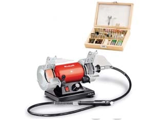 SMERIGLIATRICE DA BANCO DOPPIA MOLA E MINITRAPANO 150W (TCXG 75 KIT)    EINHELL