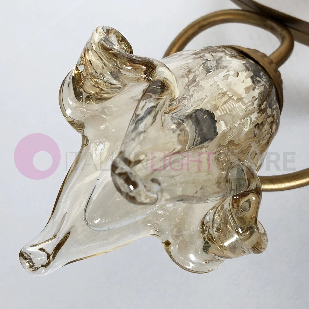 SOFIA Lampada a Parete e Soffitto Plafoniera 3 Luci Stile Classico Rustico