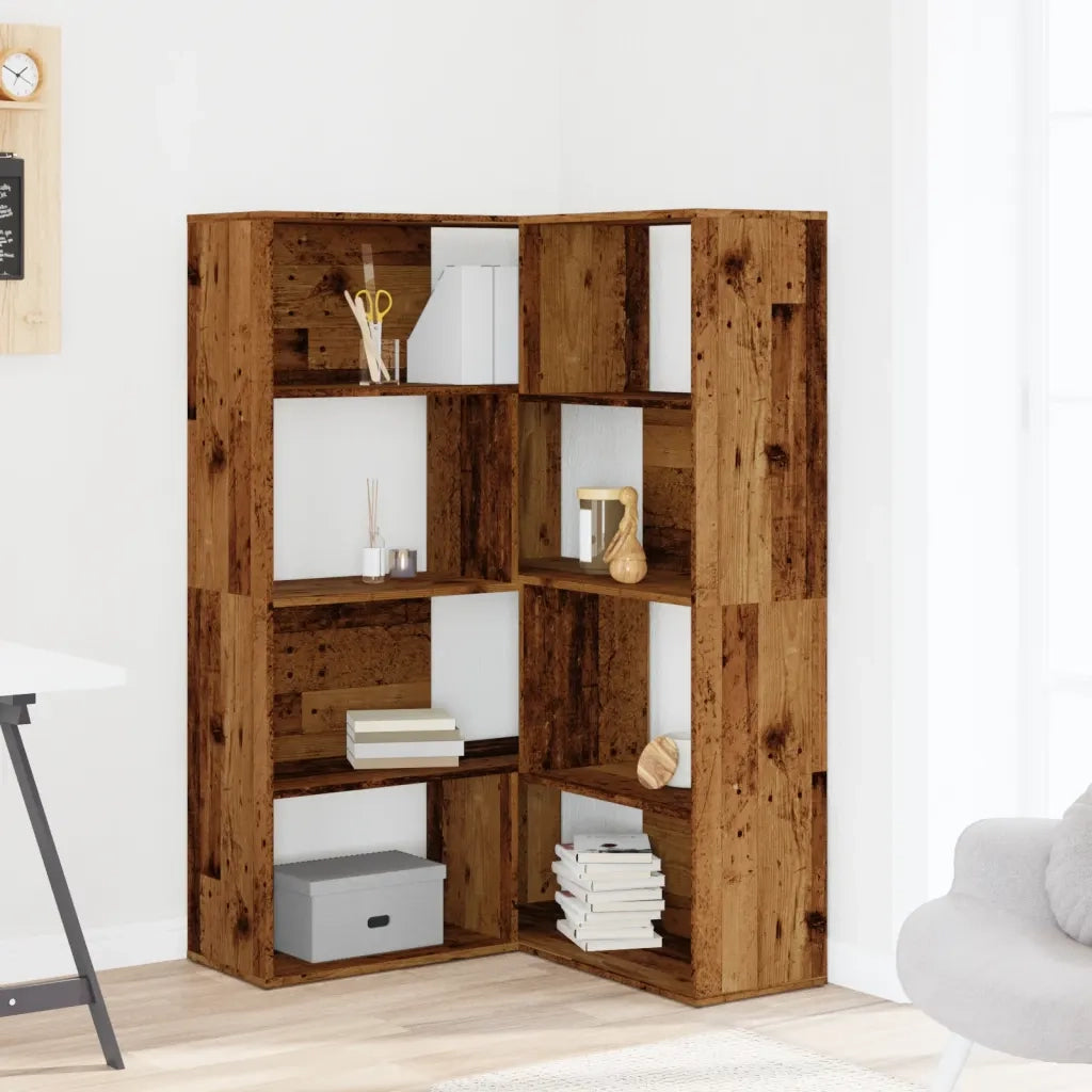 Libreria a 4 Ripiani Legno Vecchio 85x85x140 cm in Truciolare
