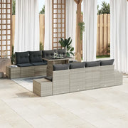 Set Divano da Giardino 9 pcs Grigio chiaro e grigio scuro 3357885