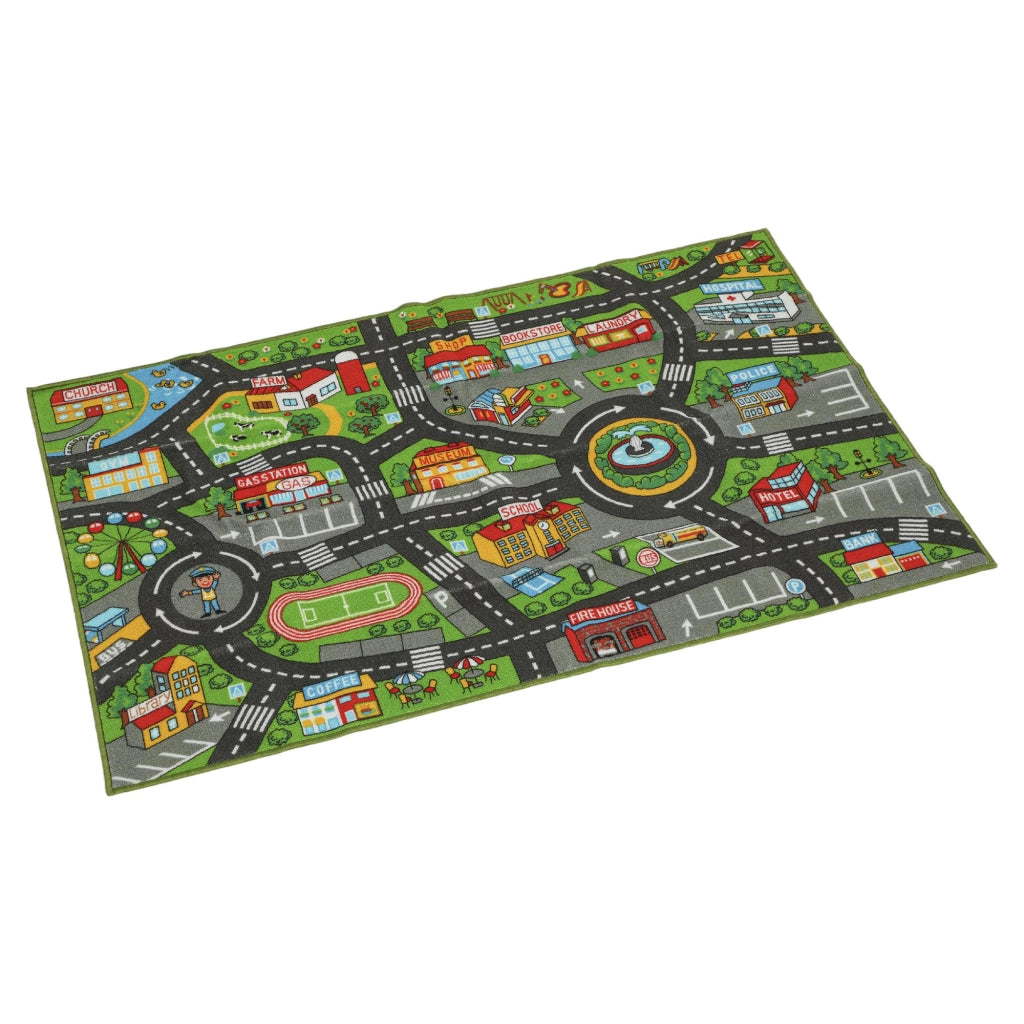 Tappeto Educativo Strada Citt¨¤ 160x100 cm ¨C Minimal ¨C Antiscivolo