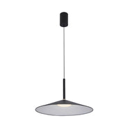 Lampada a sospensione nera cono piatto LED 9W Sardena
