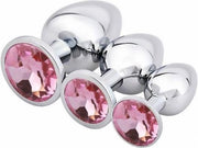 Set di Plug Anal in Metallo per Uomo e Donna - 3 pezzi - Rosso