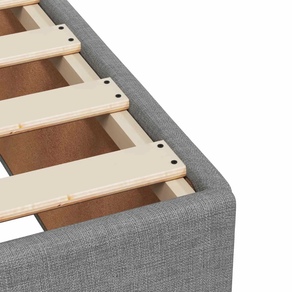 Letto box spring con materasso Grigio Chiaro 90 x 190 cm 3450369