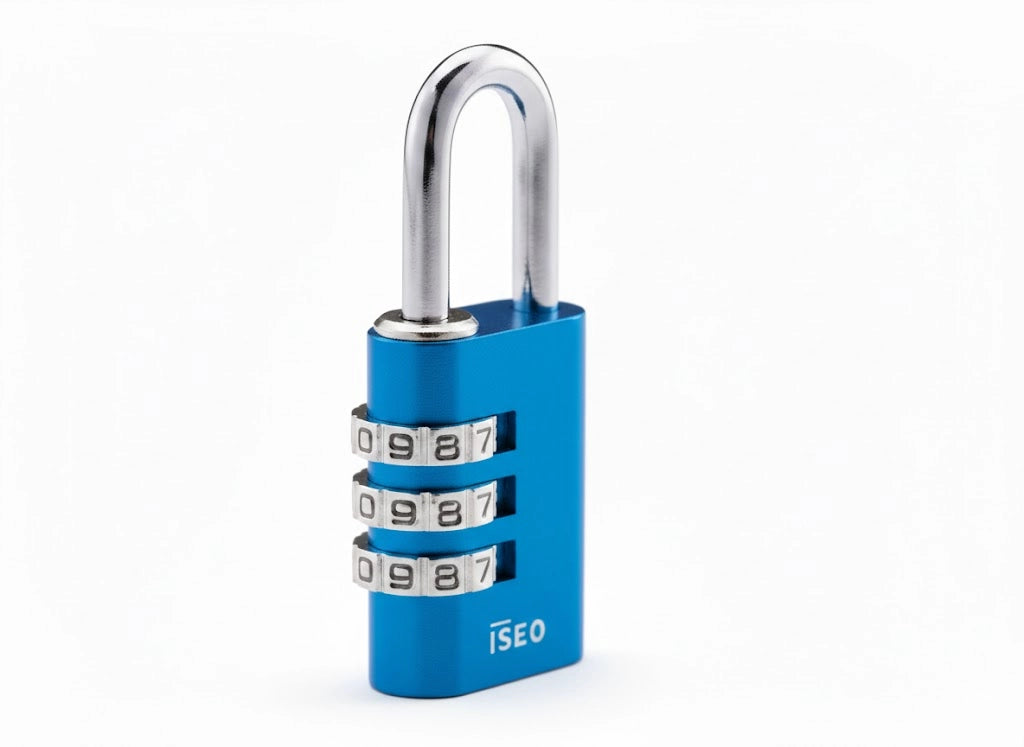 LUCCHETTO A COMBINAZIONE A 3 COMBINATORI- - mm.28,5 blu (P0153027B) - 12 pezzi ISEO