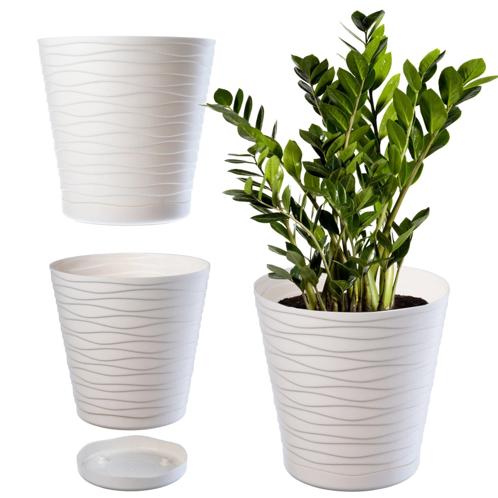 Vaso da fiori KADAX da 13 cm, coprivaso in plastica con supporto.