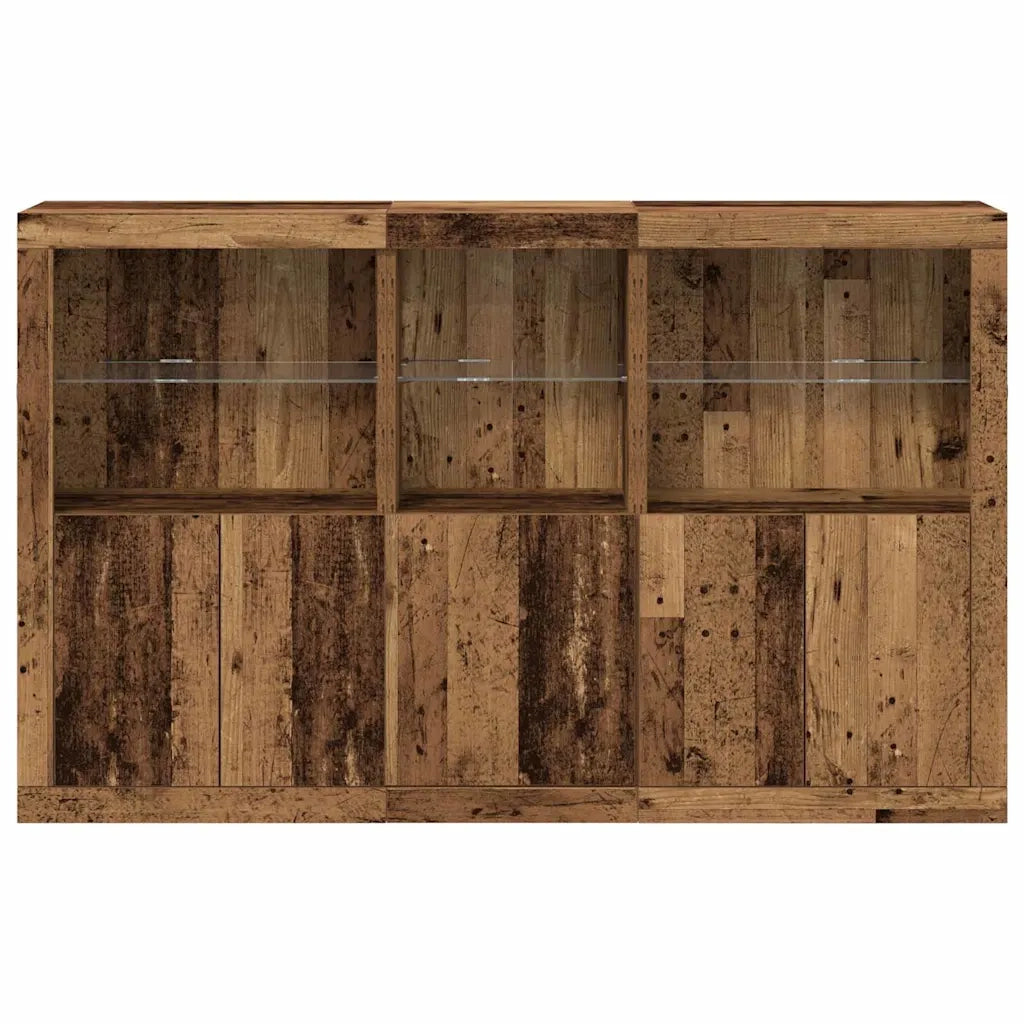 Madia LED Legno vecchio 162 x 37 x 100 cm Legno multistrato 3333122