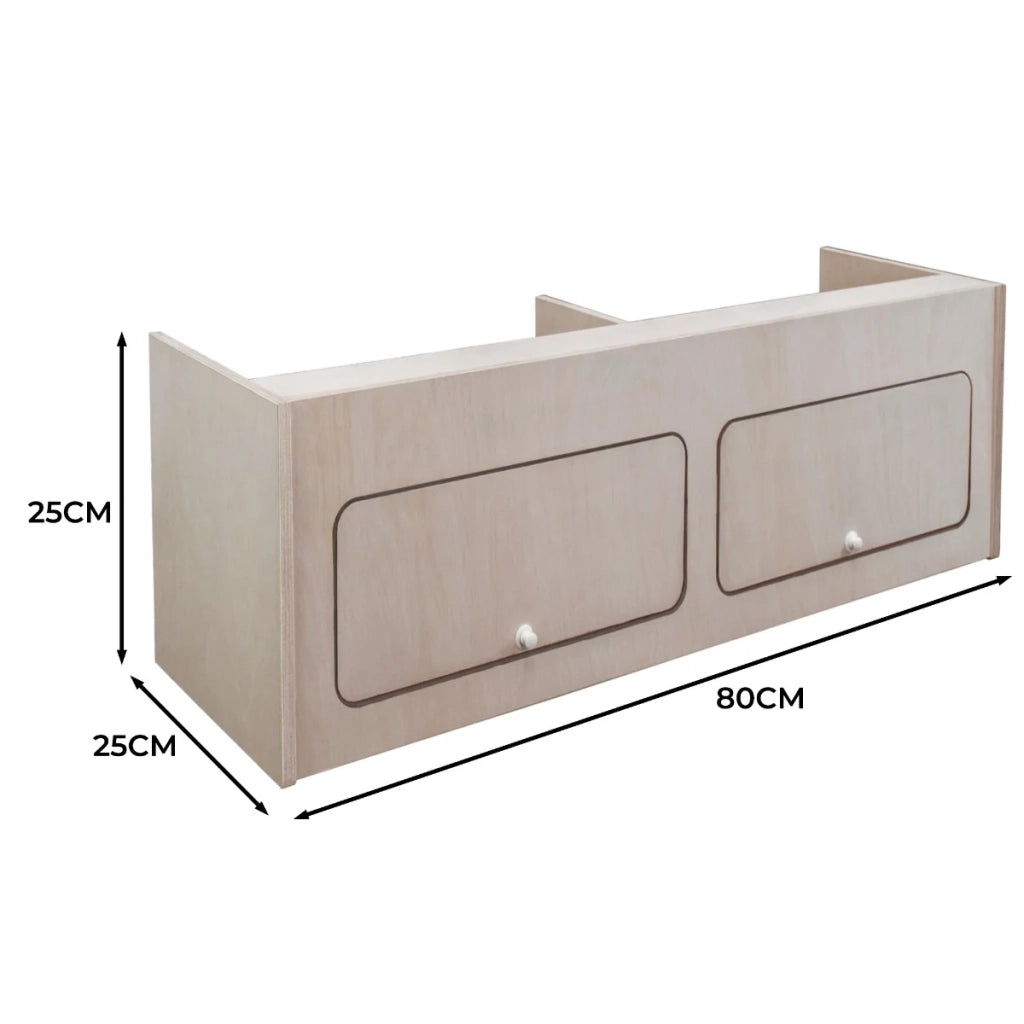 Armadio per camper a pensile per camper – 80cm x 25cm x 25cm