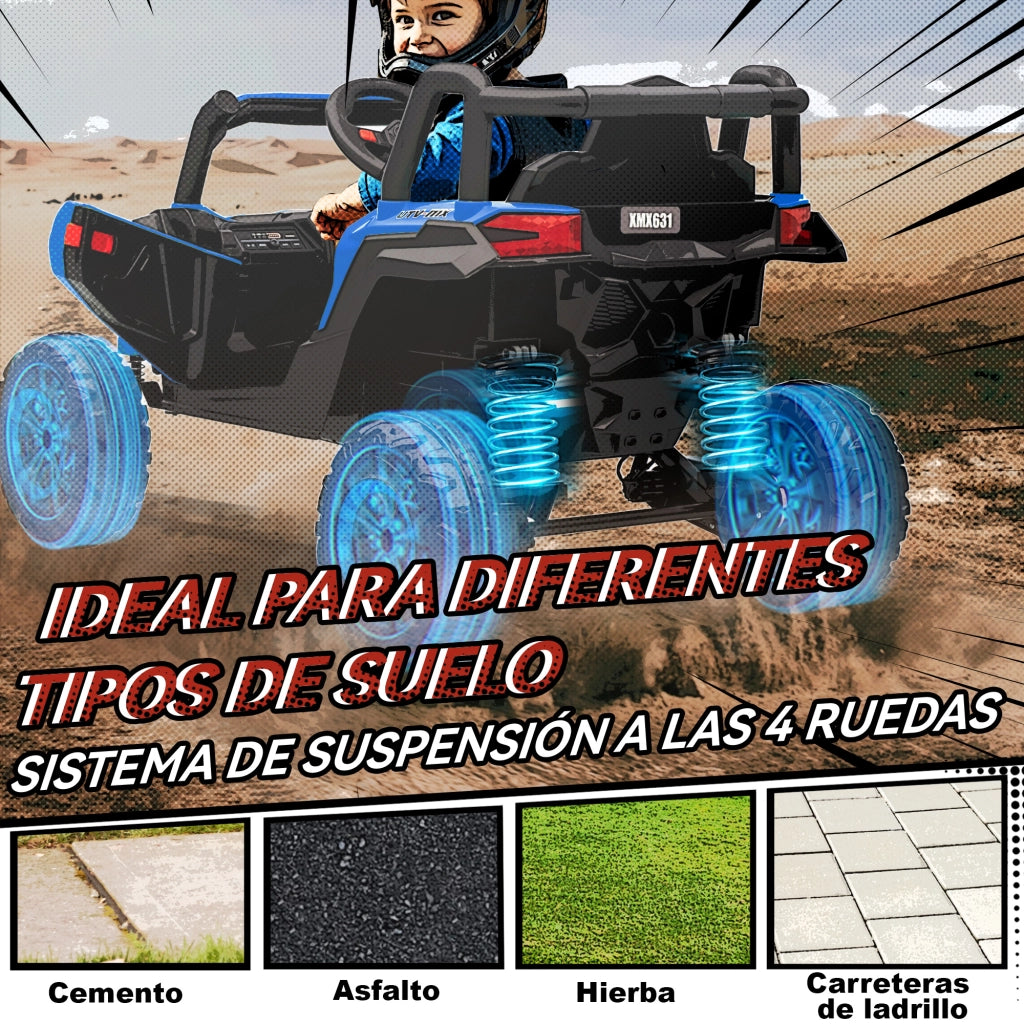 Auto Elettrica per Bambini UTV 12V ¨C Xylo ¨C Blu con Telecomando 2,4G