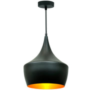 Lampada a sospensione Modern nero/oro E27 Polux 305459