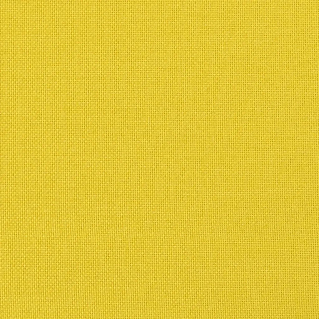 Set di Divani 2 pz con Cuscini Giallo Chiaro in Tessuto