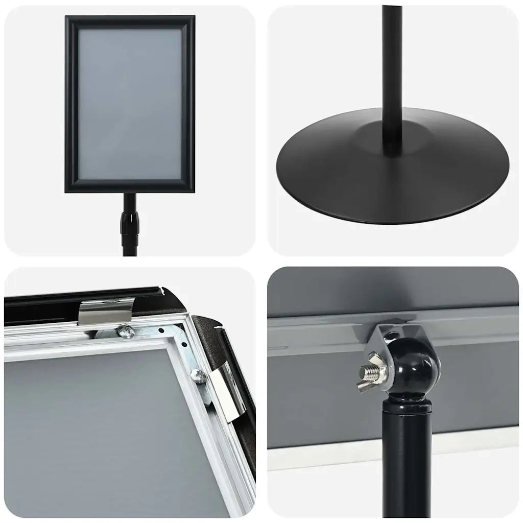 Supporto Poster a Piedistallo Argento a4 PVC e Acciaio 42020976
