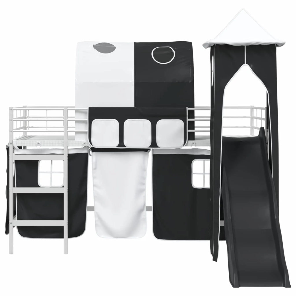Struttura del letto loft per bambini Bianco e Nero 107 x 200 cm 42020898