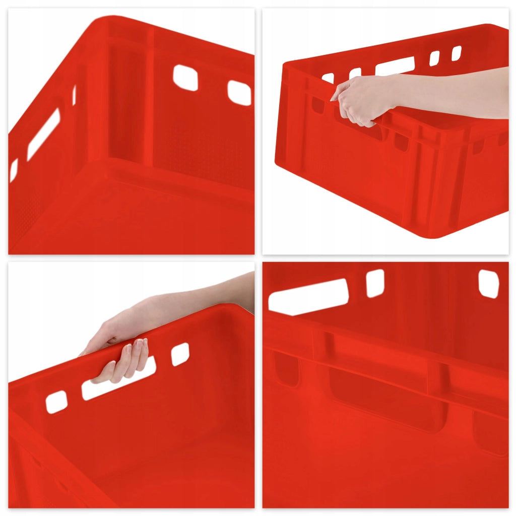 Contenitore per carne in plastica KADAX Euro E2, robusto, certificato, 40L