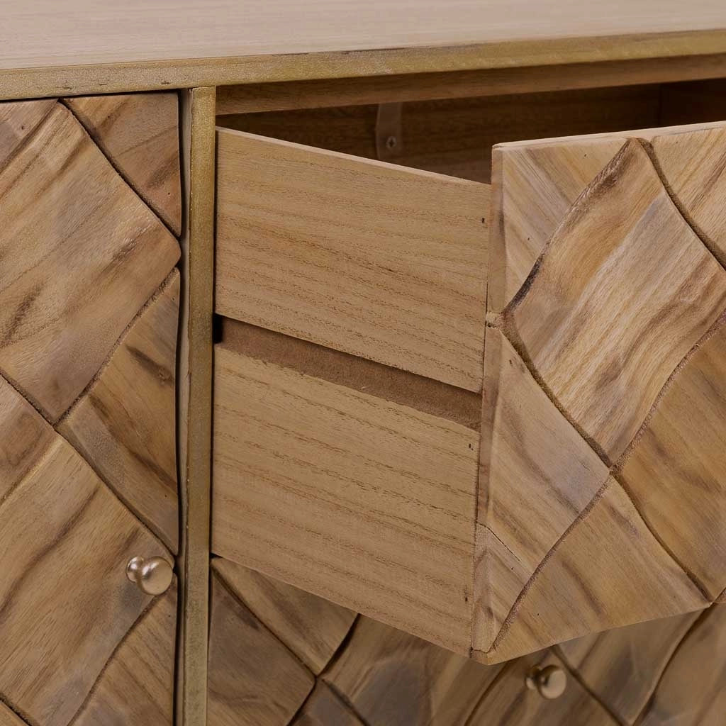 Mobile base in legno marrone 118x41x65h