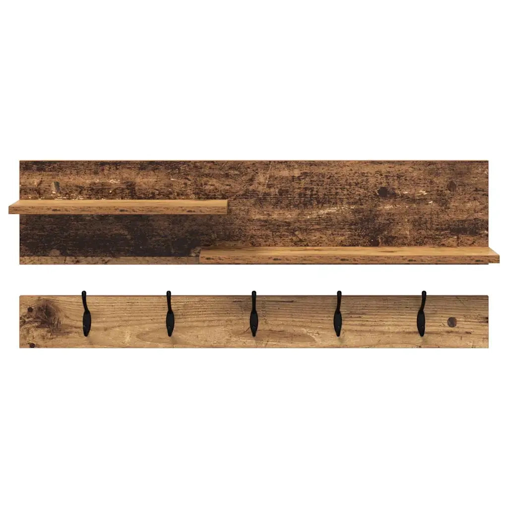 Appendiabiti a muro Legno vecchio 90 x 15 x 36 cm 874425