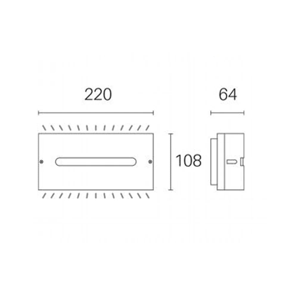 Applique Da Esterno Moderna Post Alluminio E Termoplastica Bianco Led 10W 3000K