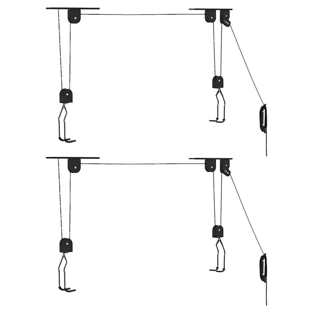 Sollevatori per Bici con Supporto a Soffitto 2 pz 20 kg 156339