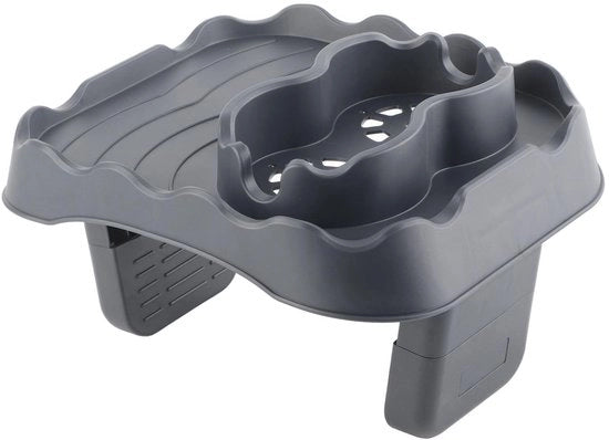 Supporto per bicchieri adattabile - Antiscivolo - Materiale TPU duraturo - Grigio - Adatto per vasca idromassaggio e spa - Ideale per piscine e bagni