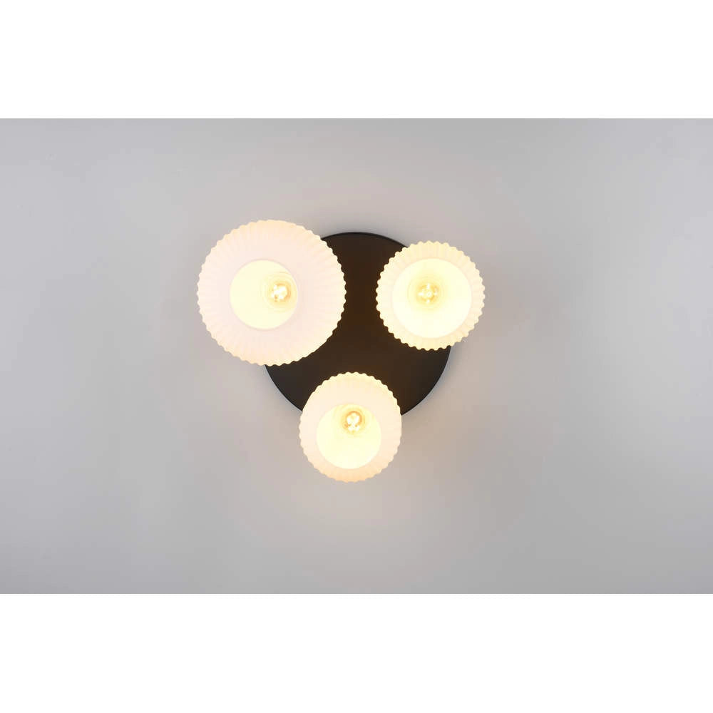 Diva Plafoniera a 3 Luci in Vetro Rigato GD Trio