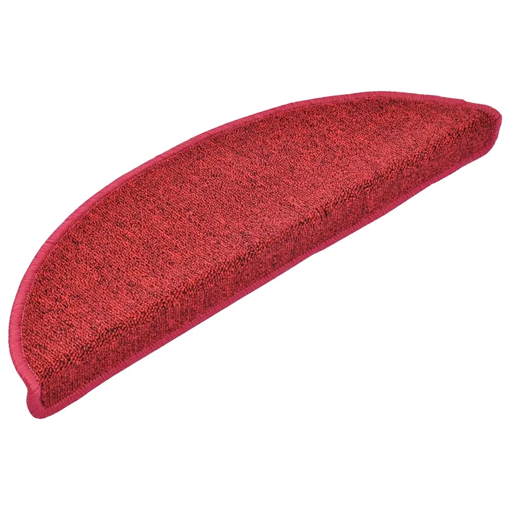 Tappetini per scale 30 pz | Gradini per Scale 56x17x3 cm Rossi semicircolari