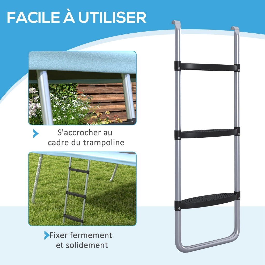 Scala per Trampolino 3 Marche ¨C Minimal ¨C Grigio 120 kg