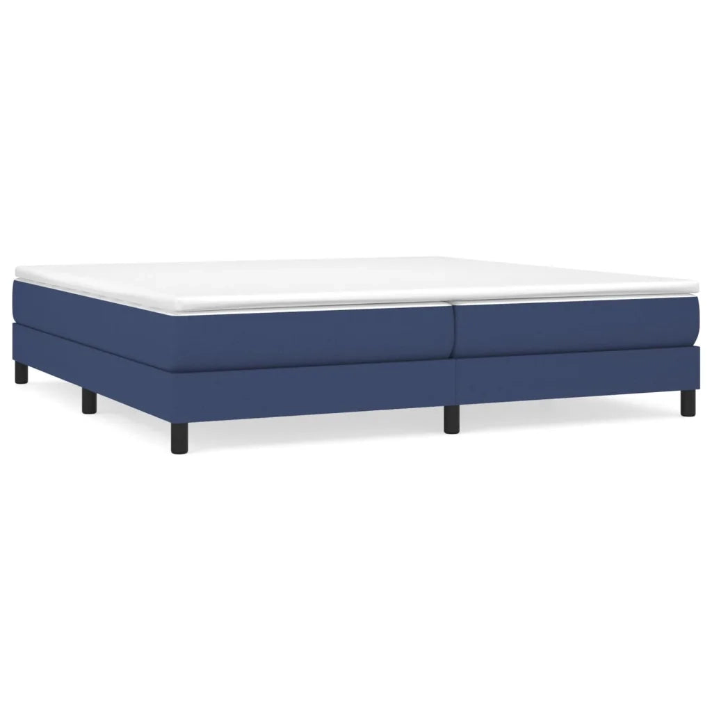 Struttura Letto a Rete a Molle Blu 200x200 cm in Tessuto 3120546