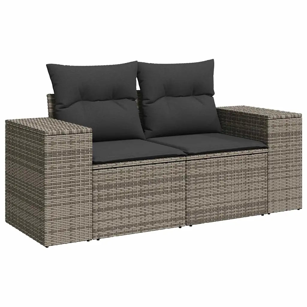 Set Divano da Giardino con cuscino con cuscino 8 pcs Grigio
