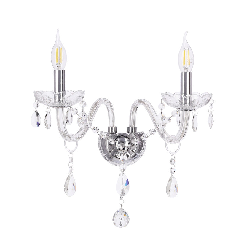 Applique doppia Cristallo glamour 2x40W E14 Candellux