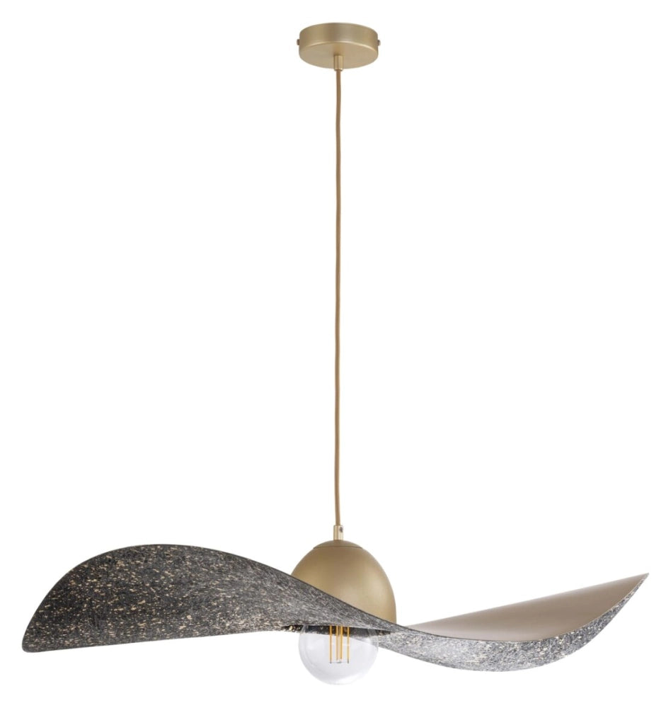 Lampada a sospensione Kapello Ø76 oro/nero E27 Sigma
