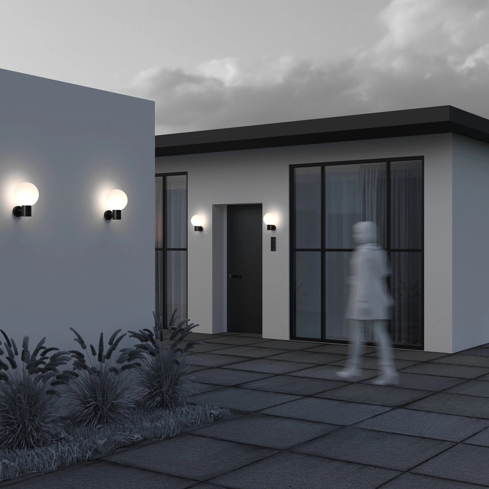 Maytoni Lampada da parete moderna Bold 1 luce E27 IP54 nero alluminio