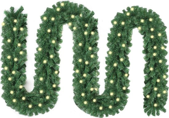 Guirlande di Natale con illuminazione Guirlanda di Natale 5 metri 100 Lampioni Corrente continua