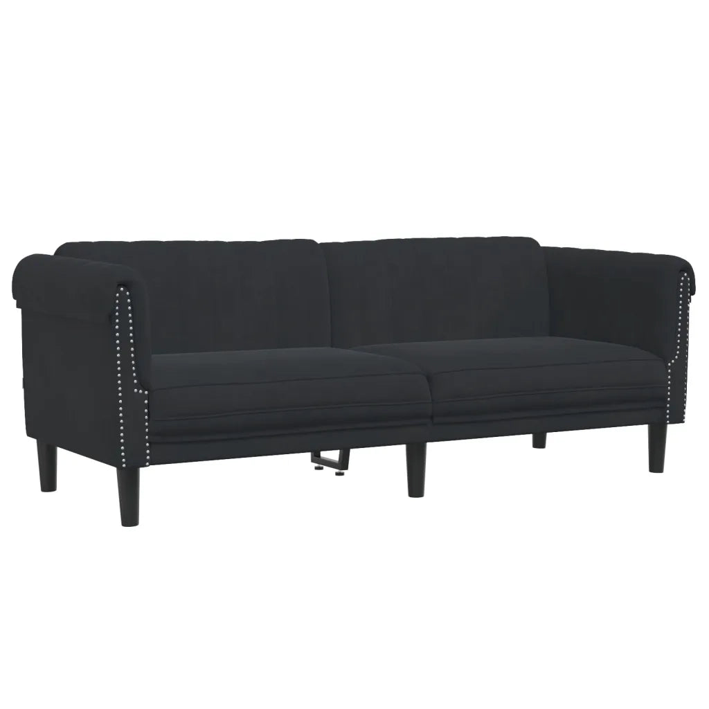 Set di Divani 3 pz Nero in Velluto