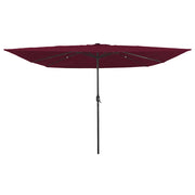Ombrello da giardino-Ombrellone da spiaggia Rosso Bordeaux 295 x 295 x 245 cm 598898