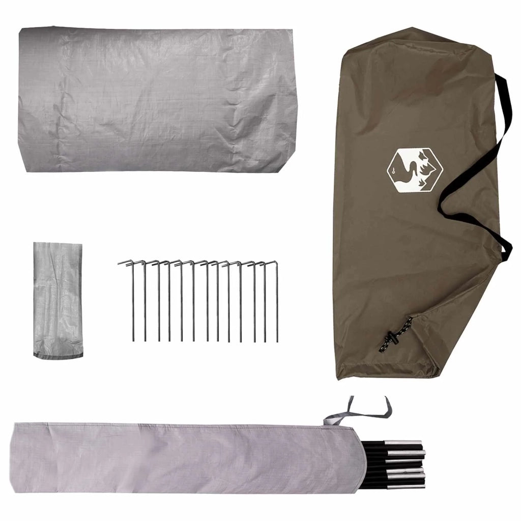 Tenda da backpacking Marrone e Grigio 4 persone 42019366