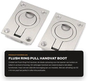 Maniglia a Pulsante Flush - 62 x 44 mm - Rafforzata - Inclusione Mobili - Incluso Kit di Viti di Montaggio - Maniglia a Tirare