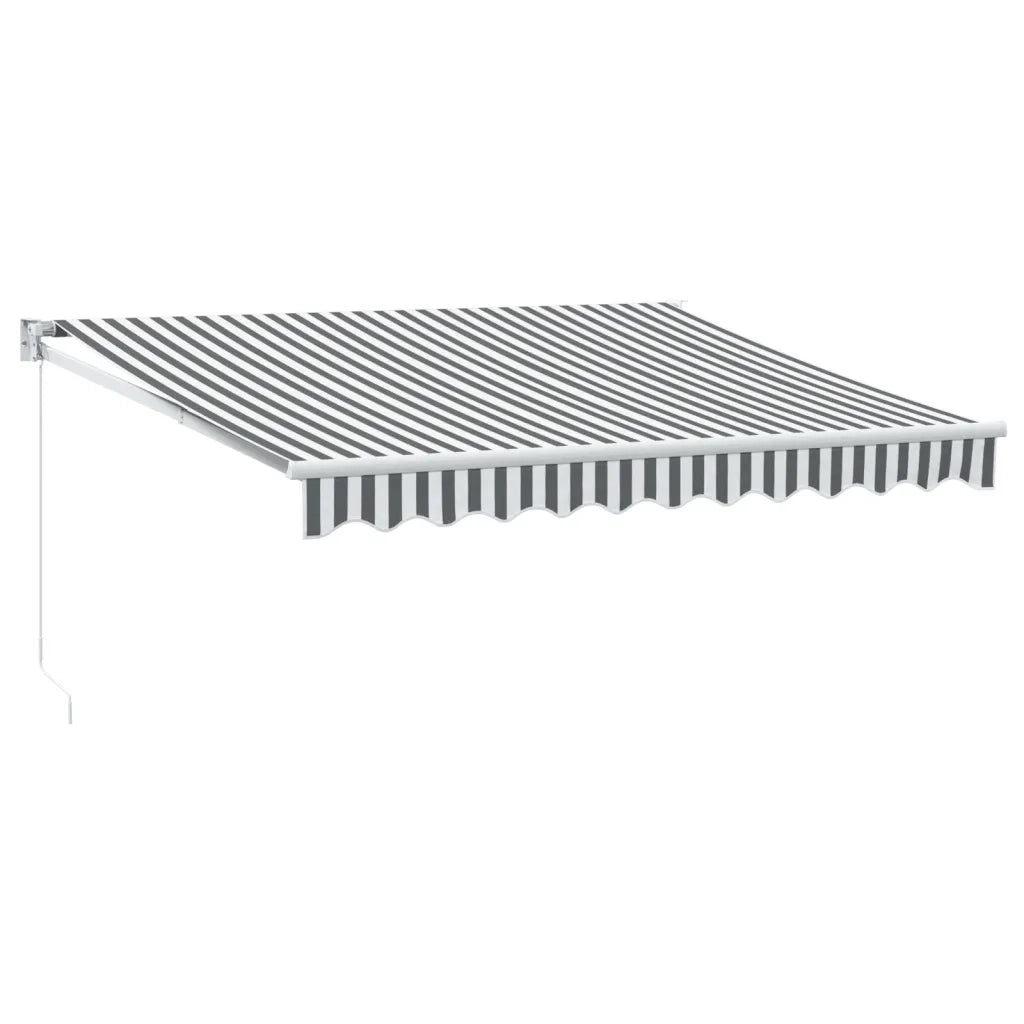 Tenda da Sole Antracite e Bianca 3x2,5 m Tessuto e Alluminio 3216103