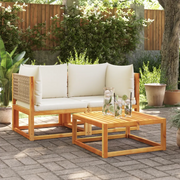 Divani da Giardino Angolari con Cuscini 2 pz in Legno di Acacia e Rattan 3278922