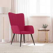 Sedia Relax Rosso Vino in Velluto 327682