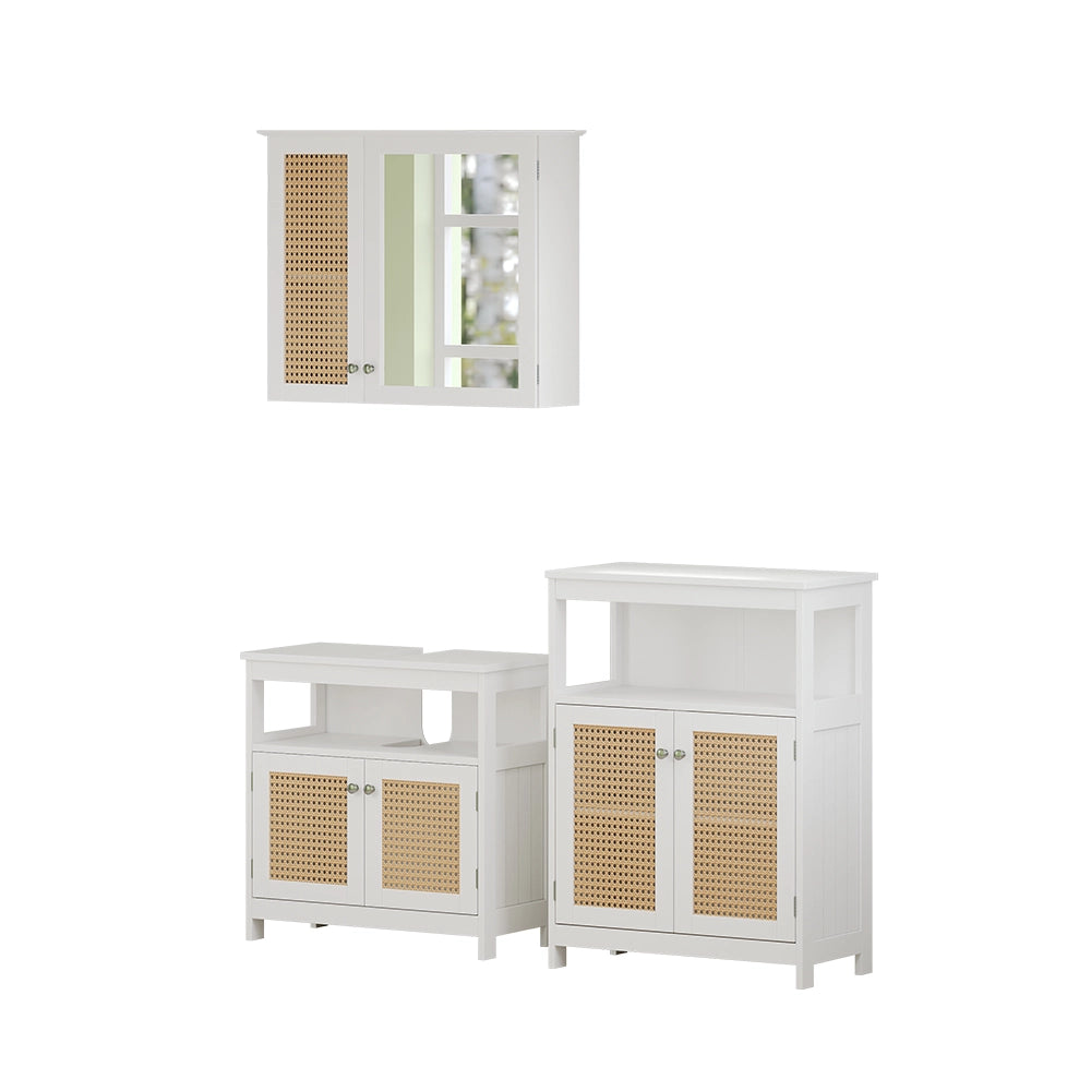 Vicco Set di mobili da bagno Bianco 3 parti