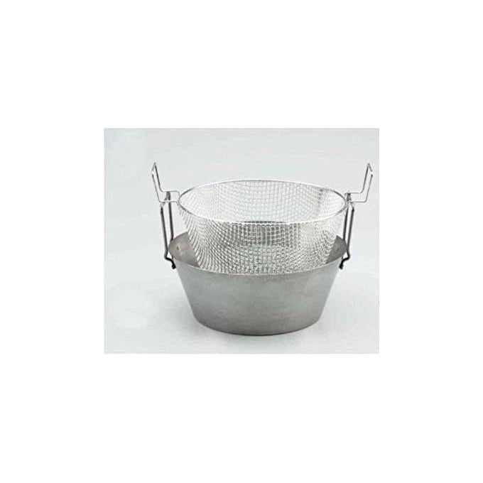 Ilsa ILS360042 Friggitrice con Cestello Ferro Spazzolato e Nichelato 42 cm colore Argento