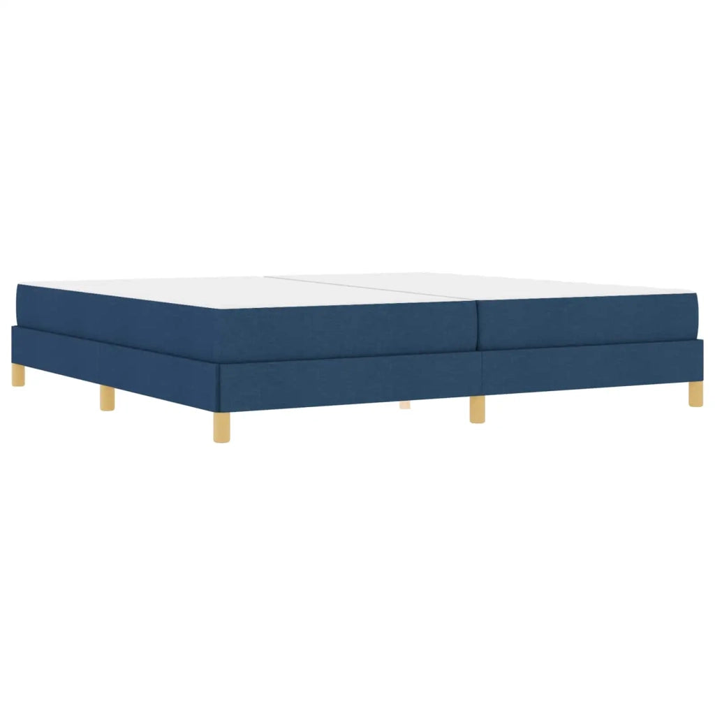 Letto a molle con materasso Blu 200 x 200 cm Tessuto