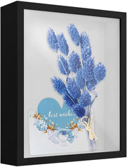 Fotolijst con profondità 22 x 27 cm, cornice per foto 3D, cornice in legno profonda per tavolo da parete, scatola d'ombra 3D, vetrina per medaglia, fiore, souvenir, hobby, nera (5 cm)